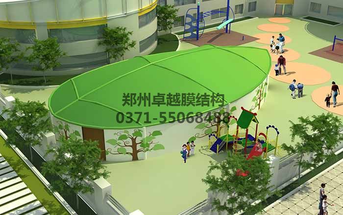 幼兒園膜結(jié)構(gòu)遮陽棚設計效果圖二