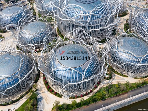 ETFE膜結(jié)構(gòu)項目【海南?？诤；◢u會議中心】正在施工中